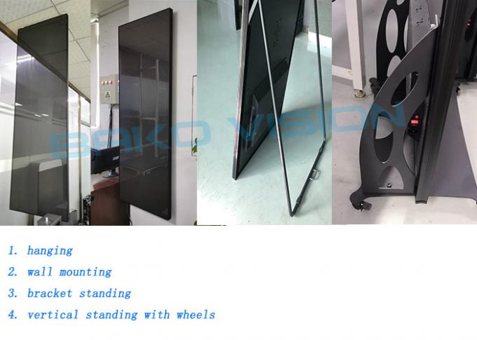 Vertical Standing Digital Signage Led Screen Lightweight 3840Hz Refresh ...