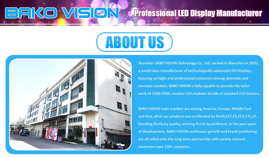 P3.91 Indoor LED Display Screen Video Wall Excellent Color Uniformity