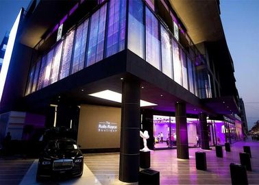 Multi Screen Shopping Glass Window Led Display , Transparent Led Video Wall