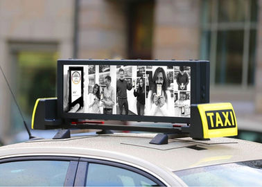 High Resolution Outdoor Fixed LED Display Light Weight Waterproof Taxi Roof Panel
