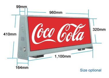 Double Sided Outdoor Led Billboard 4000 / 1 Resolution Taxi Advertising Display