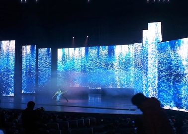 Slim Indoor Rental LED Display P3.91 4000 / 1 Contrast Vivid Output Video Wall