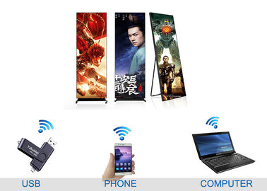 Digital Indoor LED Poster Billboard 3840Hz Refresh Rate Slim Lightweight Variable Install Easy For Mobile Advertising