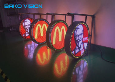 Double Sided Led Outdoor P4.68 P8 4000 Nits Brightness Round Logo Store Billboard