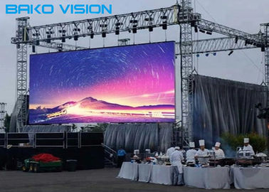 P4.81 RGB SMD Outdoor Rental LED Display Die Casting Cabinet 500*1000mm Backdrop