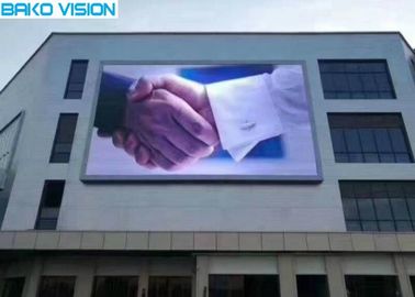 Outdoor Fixed High Brightness Led Billboard Advertising Steel / Aluminum Display Panel P8 P10