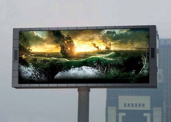 Dustproof Waterproof Billboard LED Display SMD Steel / Aluminum Outdoor Fixed Installation