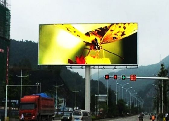 IP65 Waterproof Dustproof Outdoor Pillar Stand LED Advertising Billboard Screen