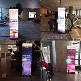 IP40 P2.5 SMD2121 Indoor LED Poster Video Display Screen With Wheels / Pedestal