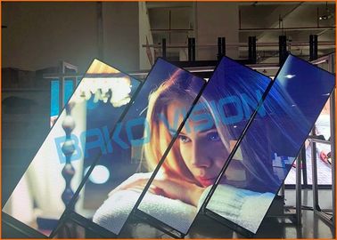 IP40 Indoor LED Poster Display Movable LED Sign Boards 2880Hz For Shopping Mall