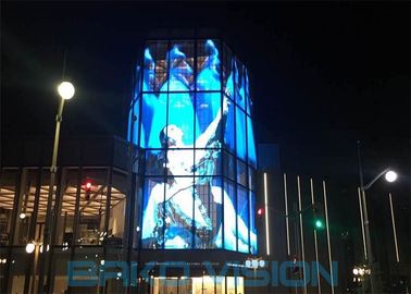 Advertising Indoor Fixed Transparent Led Wall , See Through Led Screen 5500 Nits