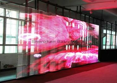 5500 Nits High Brightness P7.5 Transparent Glass LED Screens 16 Bits For Advertising