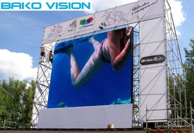 Curved Angle Outdoor Rental LED Display High Brightness P4.81 IP65 Waterproof