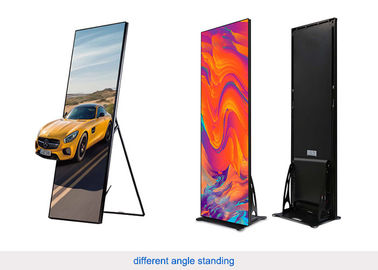 Digital Indoor LED Poster Billboard 3840Hz Refresh Rate Slim Lightweight Variable Install Easy For Mobile Advertising