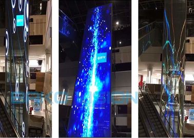 Aluminum Transparent LED Screens 80% Transparency Glass / Window Advertising