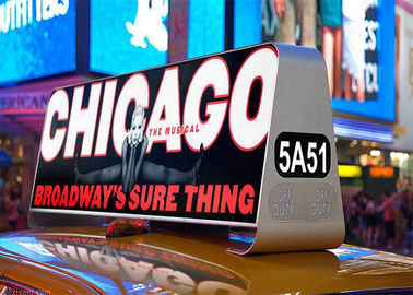 Movable Aluminum 5500 Nits Taxi Roof LED Advertising Screen