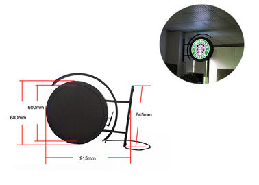 Double Sided LOGO Sign Outdoor Round LED Display  600x600mm Circle Full Color Hanging Creative for Chain Store