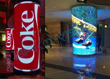 Full Color Flexible LED Display , P3mm High Definition Curved Advertising LED Display