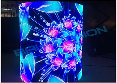 Full Color Flexible LED Display , P3mm High Definition Curved Advertising LED Display