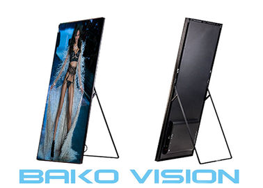 Indoor Floor Digital Poster Media LED Display , LED Mirror Poster Display 2880 Hz