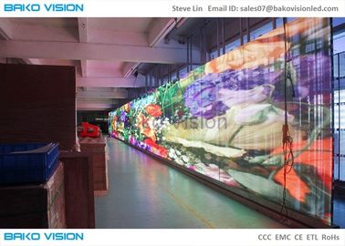 Glass Advertising Led Display Wide Angle Screen High Brightness 1000X500mm Cabinet P5 Video Wall