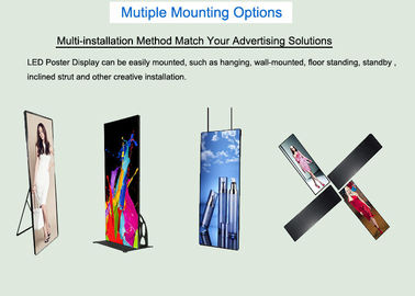 P2.5mm Indoor LED Poster Mobile Advertising Displays 2880-3840Hz High Refresh