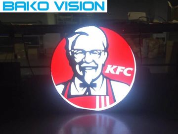 Round Logo Advertising Led Video Display Screen P4.68 IP65 For Shop Wine Bar