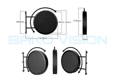 WIFI USB Control Outdoor Rental LED Display P8mm Round / Curved Shape For Bar Shop