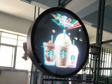 Steel Outdoor Led Display Board , P4.68 LED Circle Display Digital Round Logo Sign