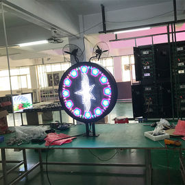 Steel Outdoor Led Display Board , P4.68 LED Circle Display Digital Round Logo Sign