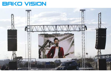 P4.81 RGB SMD Outdoor Rental LED Display Die Casting Cabinet 500*1000mm Backdrop