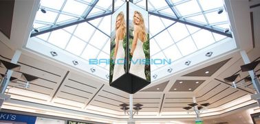 Indoor Poster LED Display P2.5 Mirror Screen 570*1897mm Die-Casting AL Wifi/4G/USB For Shopping Mall Advertising