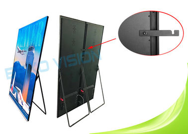 LED Poster Screen Floor Standing Signage Movable Advertising Panel Digital Mirror Display