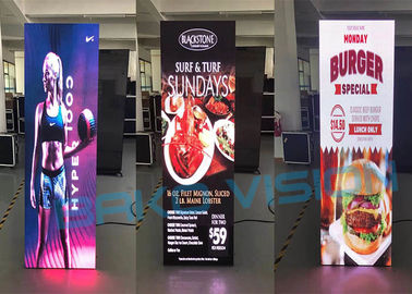 LED Poster Screen Floor Standing Signage Movable Advertising Panel Digital Mirror Display