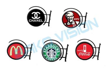 Outdoor LED Display Round LOGO Sign P4.68mm For Store Bar WiFi USB 4G Control