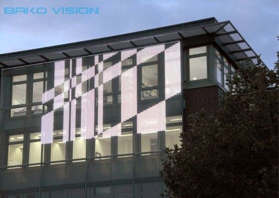 Transparent Slim DIP 346 Outdoor Fixed LED Display P15 P25 Building Facade Video Wall