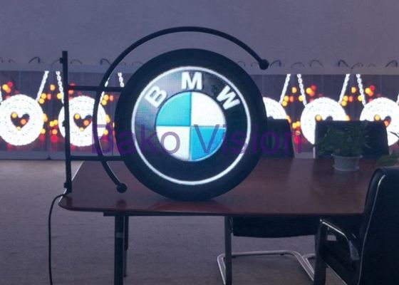 Fixed LED Display Round LED Wall Screen Display Outdoor Logo Sign For Coffee Shop Bars Stores