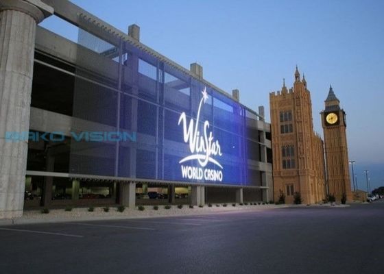 LED Curtain Screen Transparent Led Curtain Video Wall For Building Advertising