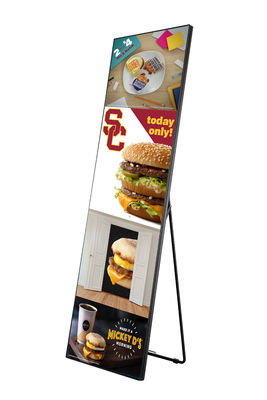 Indoor Media Player Digital Signage Poster Floor Standing Display Vertical Kiosk