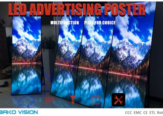 2.5mm Pixel Pitch LED Poster Display Sign Media Tool Digital Signage 1G1R1B