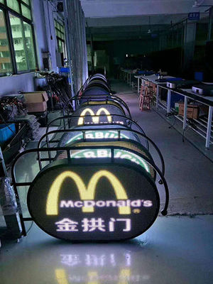 High brightness of 4500nits Double Sides P4.68 Outdoor Round Logo Sign