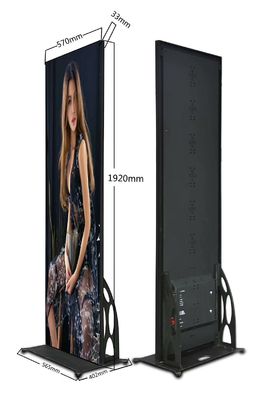 1000nits Movable Poster LED Display Portable P1.9 P2.5 Full Color Nationstar Lamp