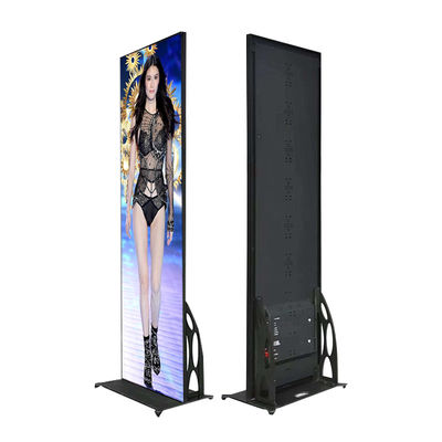 Indoor Cloud Control Advertising LED Poster Display LED Placard P2.5 P3 With Wheels