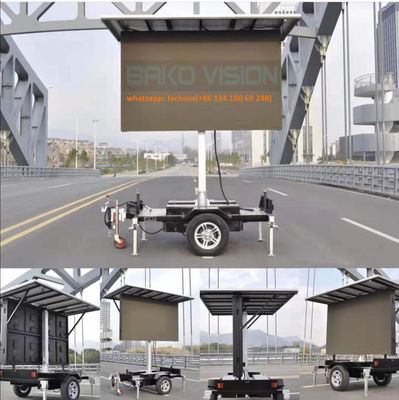 320x160mm P4 Mobile Led Billboard Trailer With Lifting Rotation System