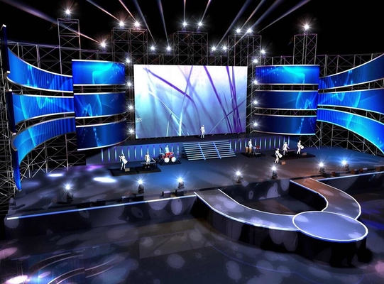 1400CD/Sqm Rental LED Video Wall 500x500 500x1000 Small Pitch IP21